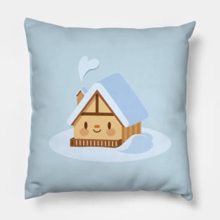 Cute alpine chalet Pillow