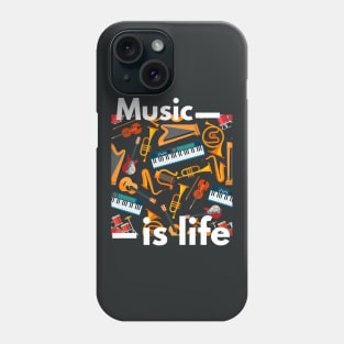 Music Is Life Musical Instruments Phone Case