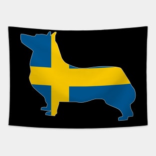 Swedish Vallhund Sweden Flag Filled Tapestry