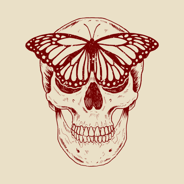 Butterfly skull by mariexvx