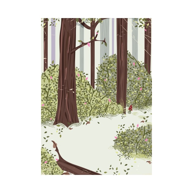 Vintage Forest Woodland by nickemporium1