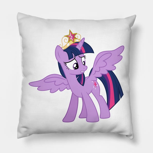 Worried Princess Twilight Sparkle Pillow by CloudyGlow