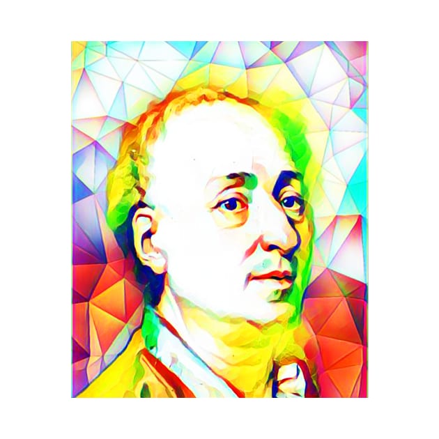 Denis Diderot Colourful Portrait | Denis Diderot Artwork 11 by JustLit