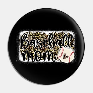 Baseball Mom Leopard   Baseball Mom Pin