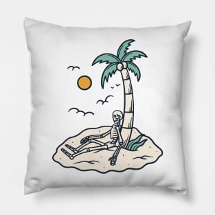 Relaxed Skull Holiday Pillow