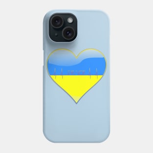 Pulse inside Ukrainian heart Phone Case