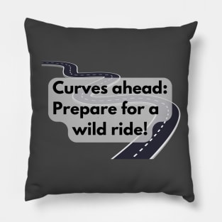 Curves ahead: Prepare for a wild ride! Pillow