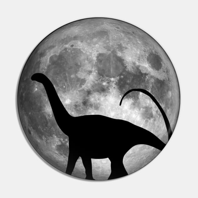 Brontosaurus On The Moon Pin by TheUnknown93