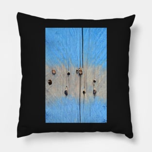 Blue Wood Abstract Pillow