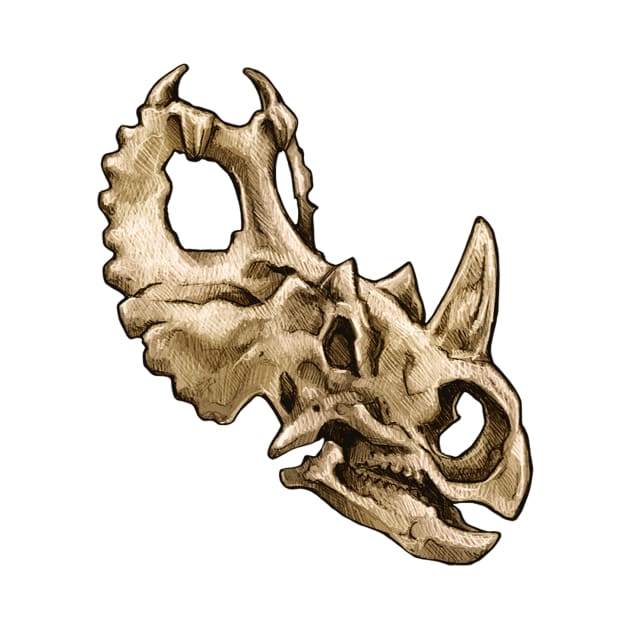 Dinosaur Skull Centrosaurus Sticker by CassWArt