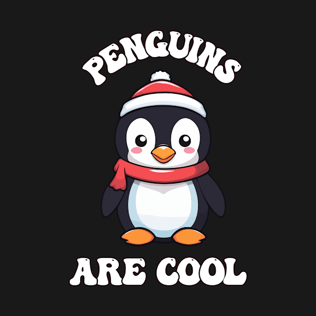 Cute Christmas Penguin - Penguins are Cool by Rishirt