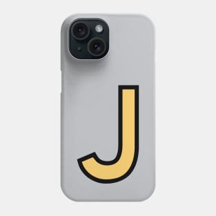 Funky Yellow Letter J Phone Case