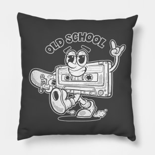 Old School Cassette Tape Character Pillow