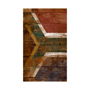 Wooden South African Flag T-Shirt