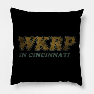 WKRP in Cincinnati Vintage Distressed Pillow