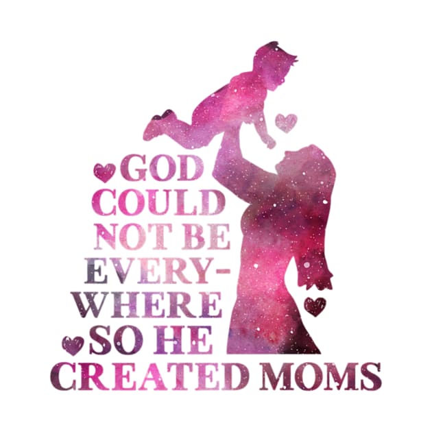 Best For Mommy God Created Moms Mothers by Stick Figure103