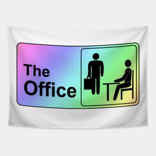 The Office Logo in Rainbow Tapestry