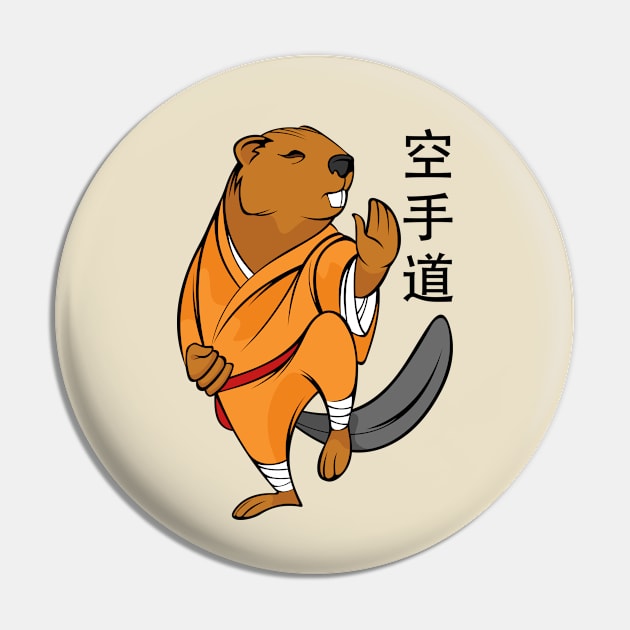 Beaver and karate Pin by My Happy-Design
