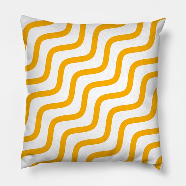 Yellow curve Pillow by mateuskria