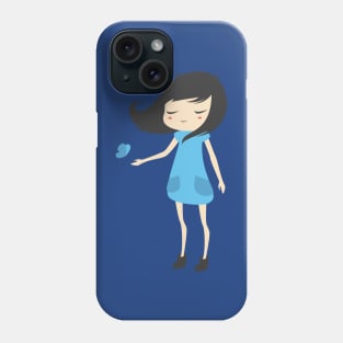 Girl and Butterfly Phone Case