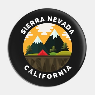 Sierra Nevada California - Sierra Nevada Ski Snowboard Mountain California Yosemite Travel Pin