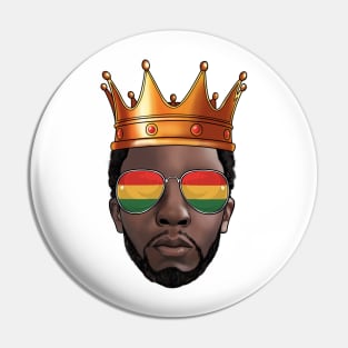 Black King Black Father Black Leader Black History Month Pin