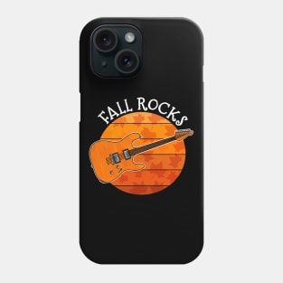 Fall Rocks Electric Guitar Guitarist Autumn Thanksgiving Phone Case