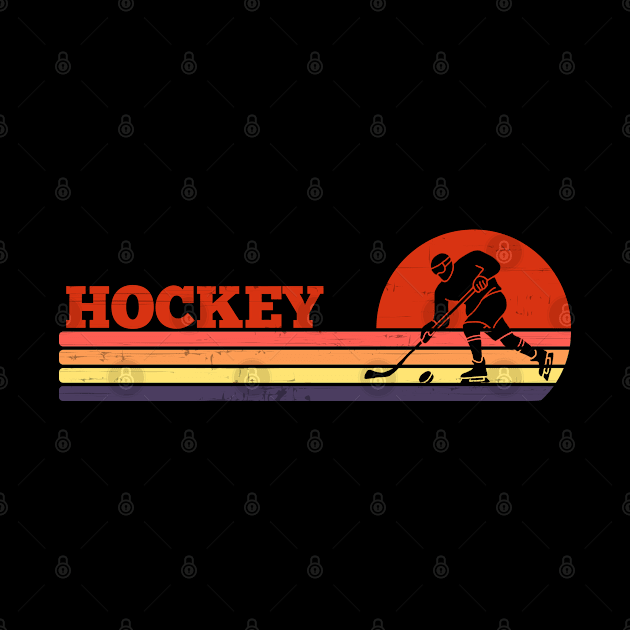 Hockey Shirt. Retro Style T-Shirt For Hockey fans by Attia17