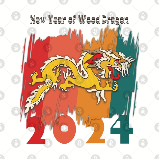 Chinese New Year of Wood Dragon 2024 by TeeText