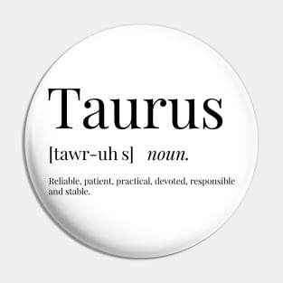 Taurus Definition Pin