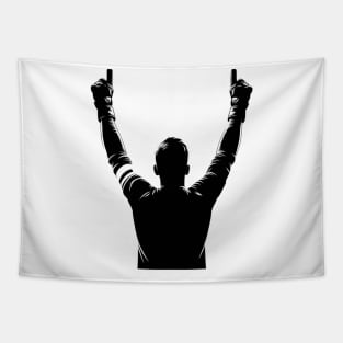 Goalkeeper victory Tapestry