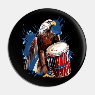 Eagle And Drum Pin
