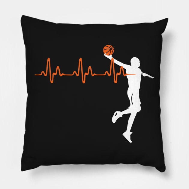 Basketball Heartbeat Pillow by jMvillszz