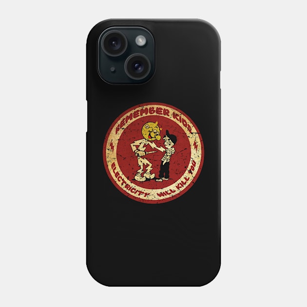 Vintage electricity will kill you Phone Case by projeksambat