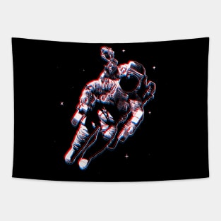 USA Space Agency Vintage 3D Spaceman Tapestry