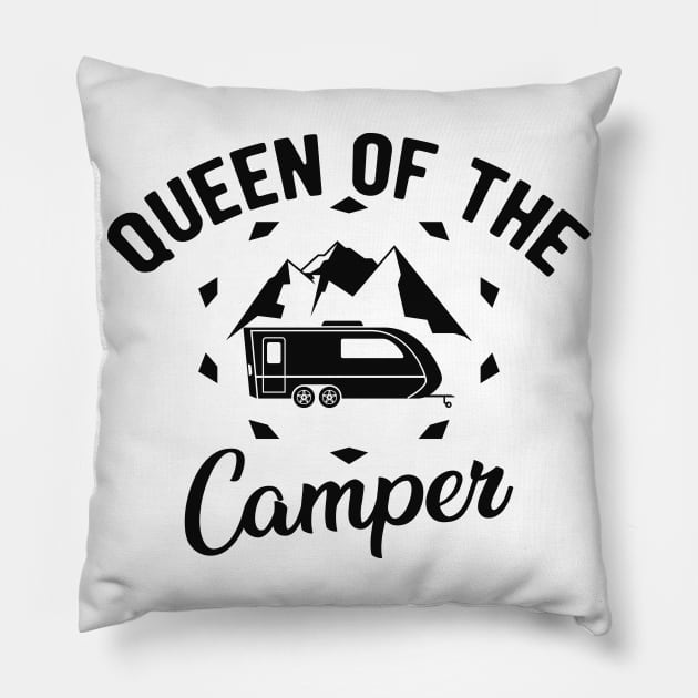 Camper - Queen of the camper Pillow by KC Happy Shop