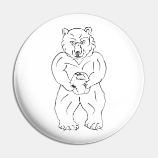 bear and honey Pin