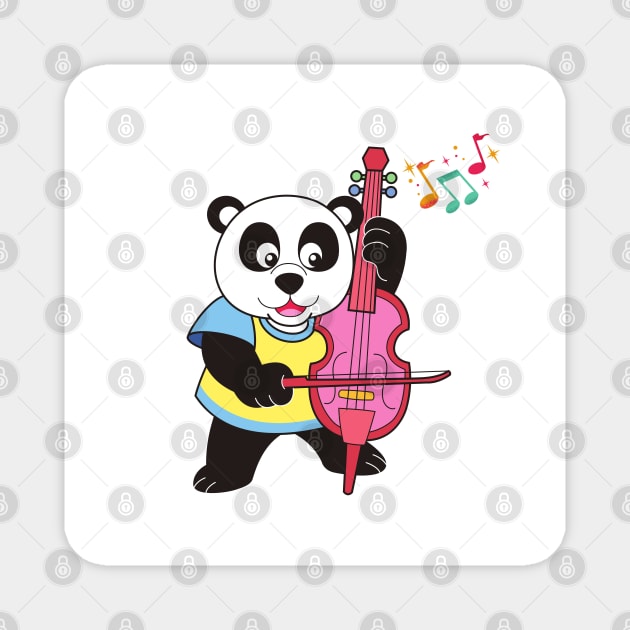 Panda Loves Music Magnet by Asley