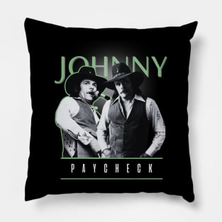 Johnny paycheck +++ 70s vintage Pillow