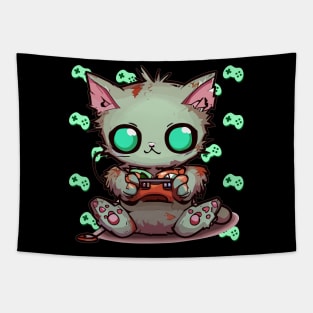 Player Cat Zombie Tapestry