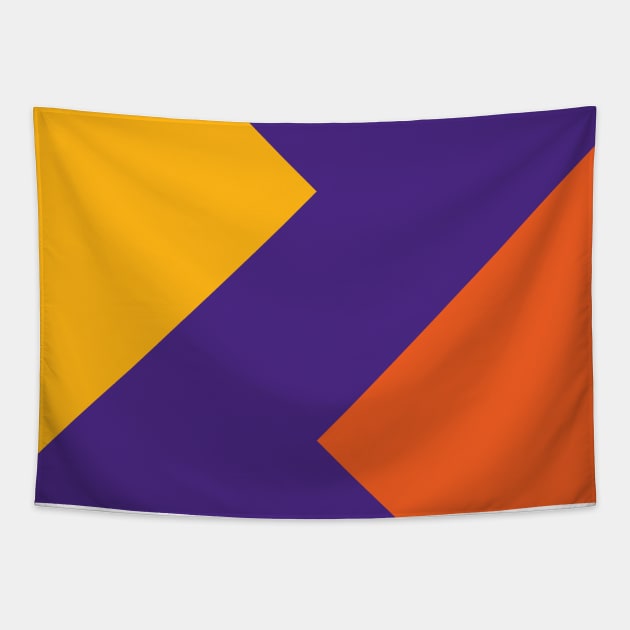 Yellow Purple Orange Squares Tapestry by PSCSCo