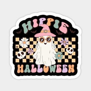 Retro Halloween Hippie Halloween Magnet