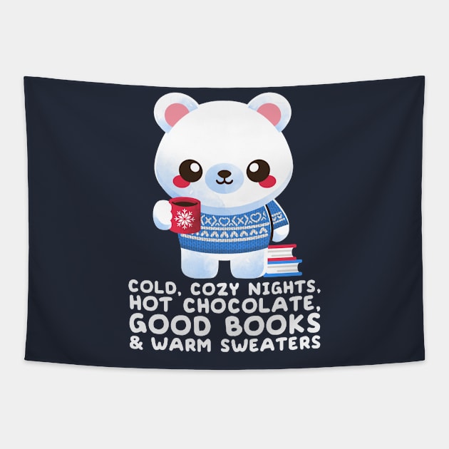 winter time polar bear Tapestry by NemiMakeit