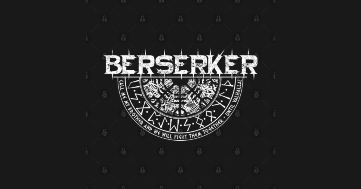 Viking Berserker With Runes And Vegvisir Compass Berserker Mask