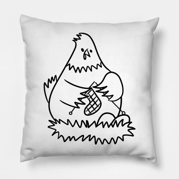 knitting chicken Pillow by Kuchinska design