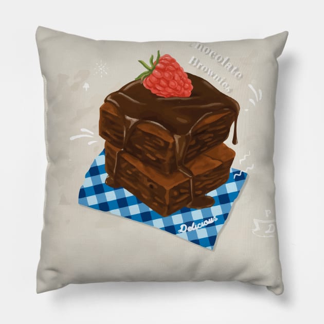 Chocolate brownie or its a sin Pillow by Evgenija.S