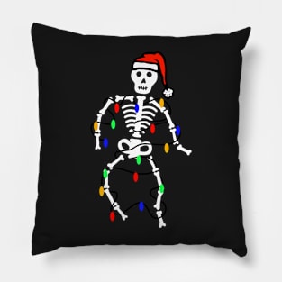 Gothic Christmas Halloween Skeleton Pillow