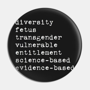 Banned Words Pin