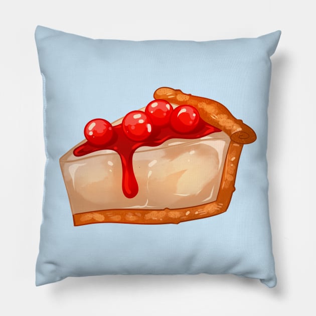 Cherry Cheesecake Slice Pillow by Claire Lin