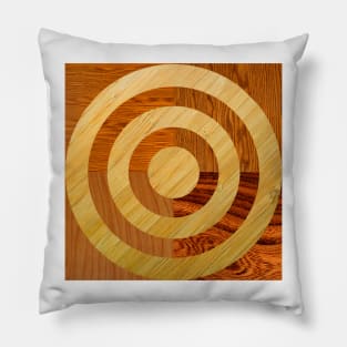 Wood Work Circles Pillow